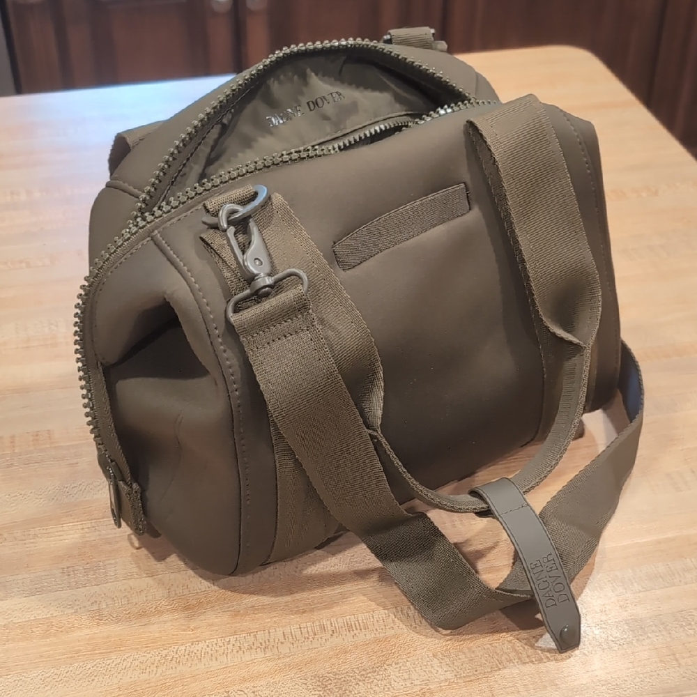 Dagne Dover Olive Crossbody Duffel Bag